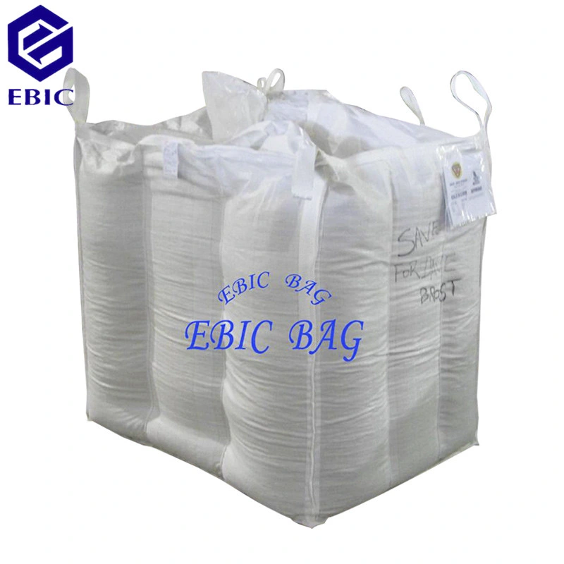 Customized 1000kgs-2000kgs PP Woven Cross Corner Loops Baffle Building Sand Super Sack Sling Ton Jumbo Bulk FIBC Q Anti-UV Ventilated Firewood Mesh Big Bag